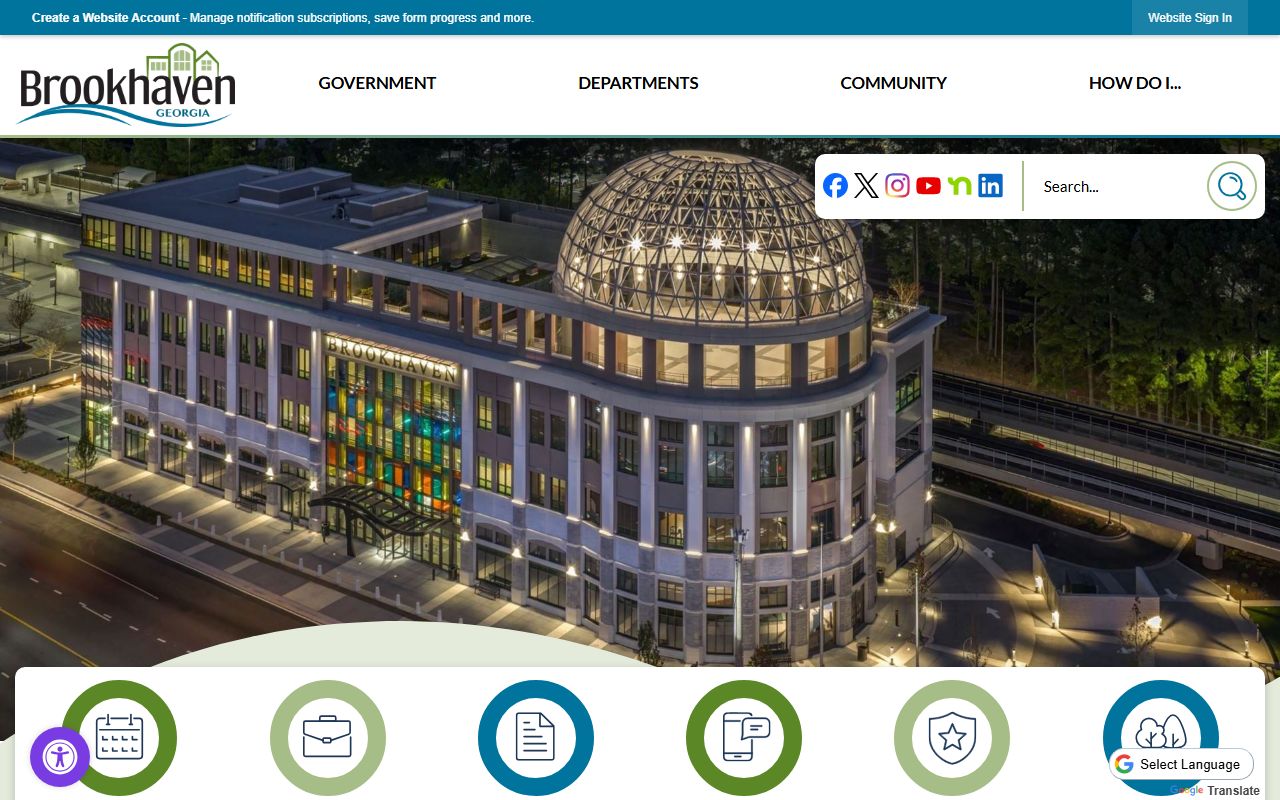 City of Brookhaven website for residents directory searches