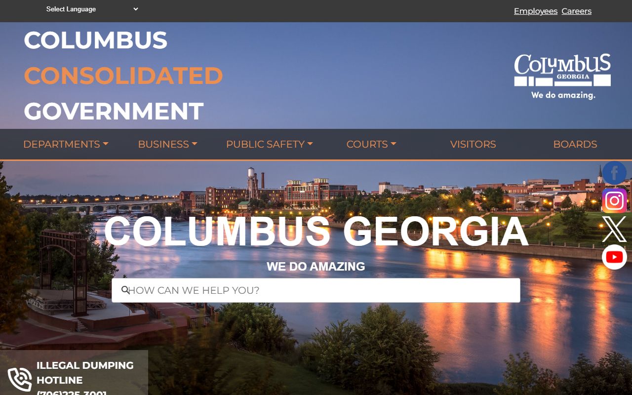 Columbus Georgia city government website for residents directory
