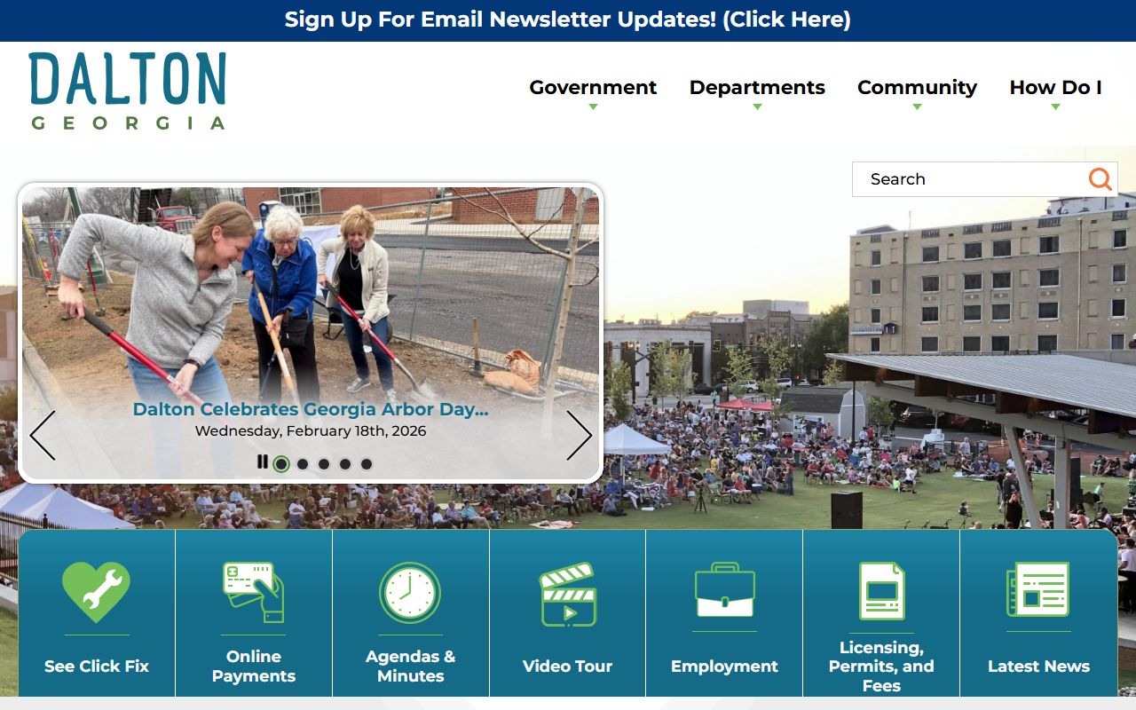 City of Dalton website for residents directory searches