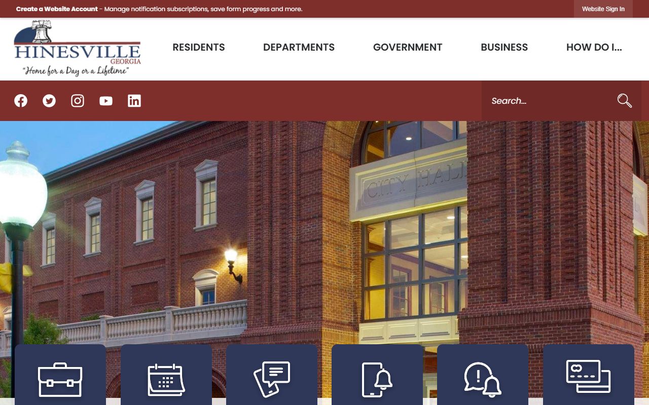 City of Hinesville website for residents directory searches