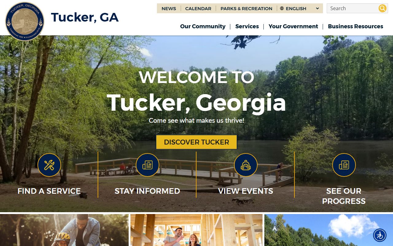 City of Tucker website for residents directory searches