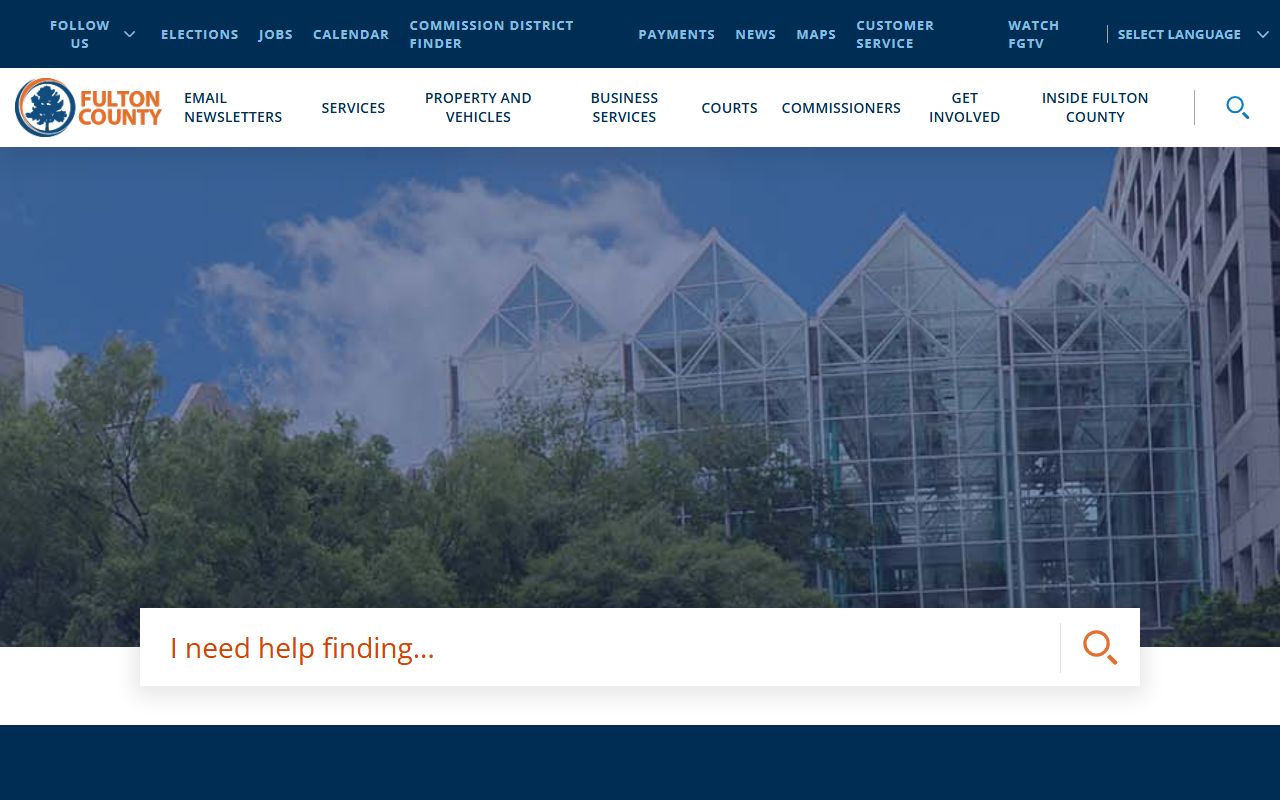 Fulton County government website for residents directory