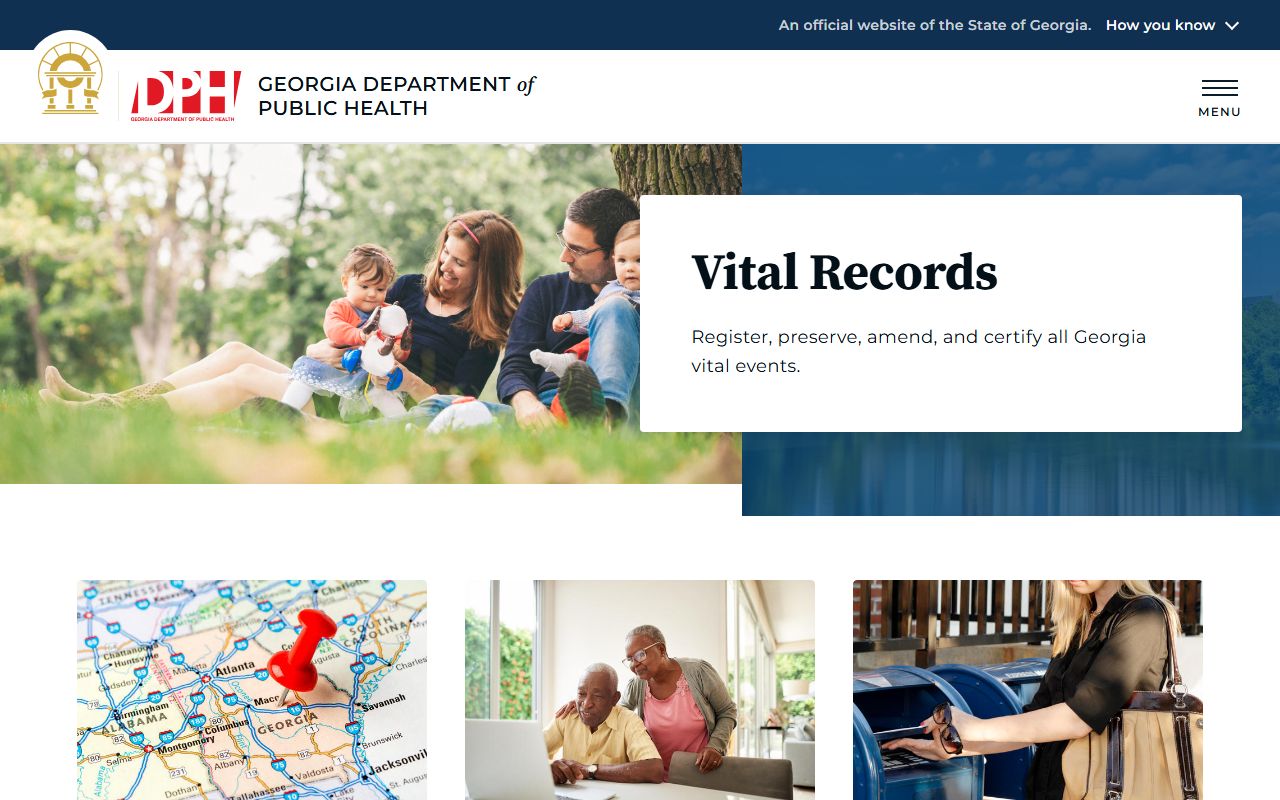 Georgia vital records portal for residents directory