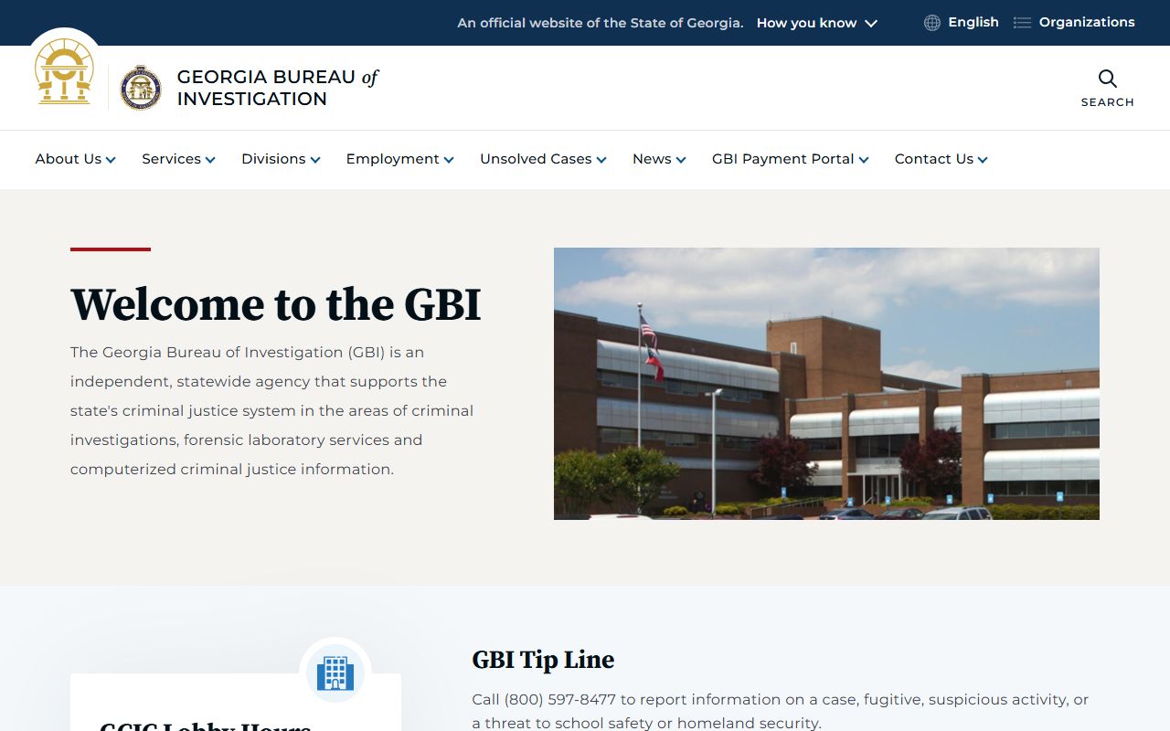 Georgia Bureau of Investigation criminal history for residents directory